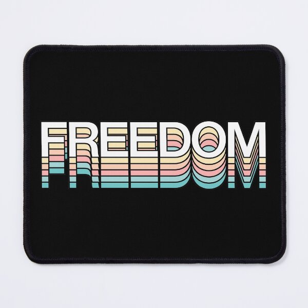 Item preview, freedom pastel retro aesthetic modern typography designed and sold by Fashionmonger.