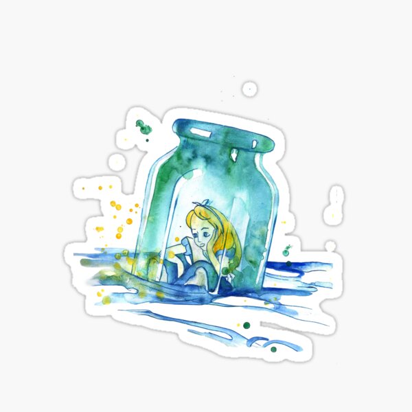 Girl In Bottle Sticker