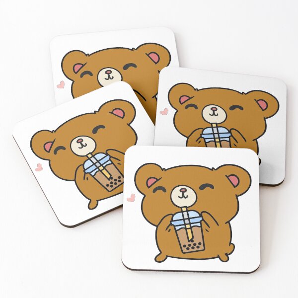 Item preview, Kawaii Bear with Boba-Boba Heads designed and sold by BobaHeads.