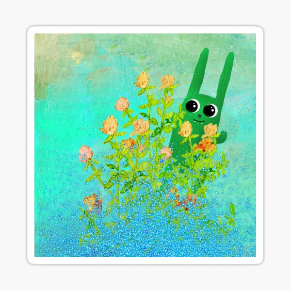 green bunny Sticker