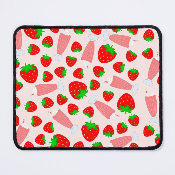 Item preview, Cute Strawberry Milkshake Pattern designed and sold by Miss Tea Positive.