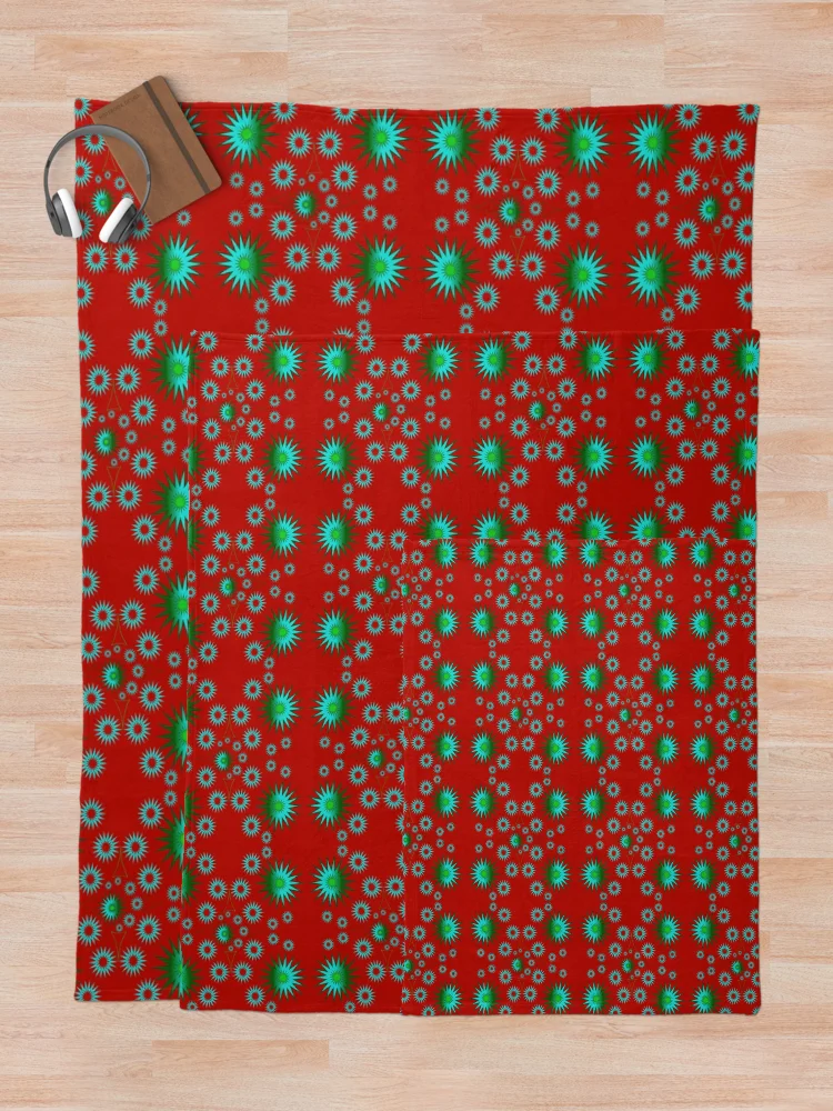 Thumbnail 5 of 6, Throw Blanket, Abstract Sun Shape Geometric Patterns Design 2 designed and sold by ClassyPatterns.