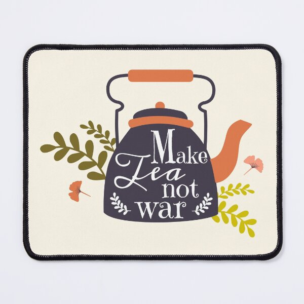 Item preview, Floral Kettle Hygge Make Tea Not War Art designed and sold by Miss Tea Positive.