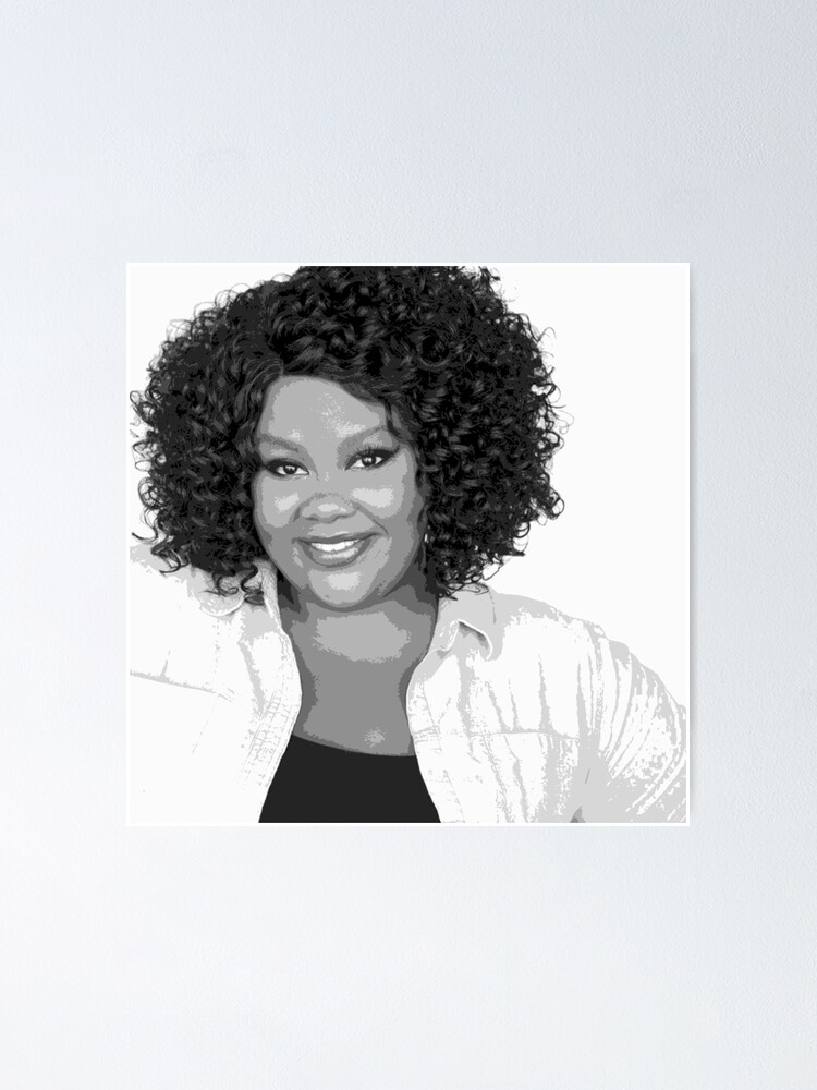 Poster avec l uvre Nicole Byer Portrait Pop Art Noir et Blanc