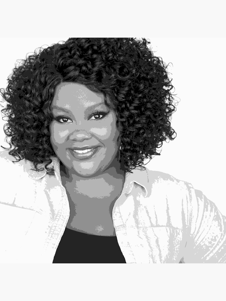 Sticker avec l uvre Nicole Byer Portrait Pop Art Noir et Blanc