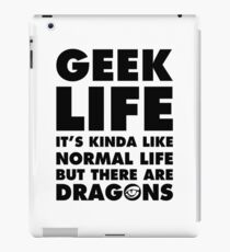 GEEK LIFE - black iPad Case/Skin