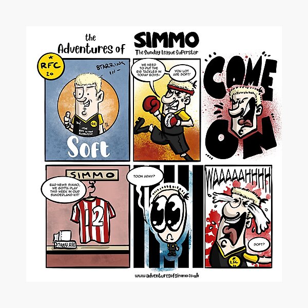 Soft - The Adventures of Simmo Comic Strip Photographic Print
