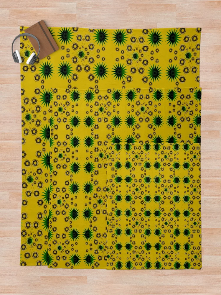 Thumbnail 5 of 6, Throw Blanket, Abstract Sun Shape Geometric Patterns Design 4 designed and sold by ClassyPatterns.