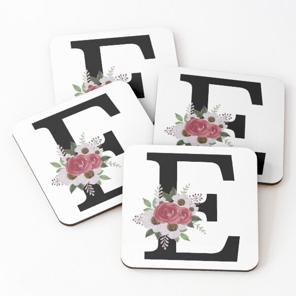 Item preview, Letter E initial first name gift birthday flower designed and sold by joozybart.