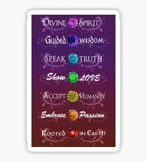 Worded Chakras Sticker