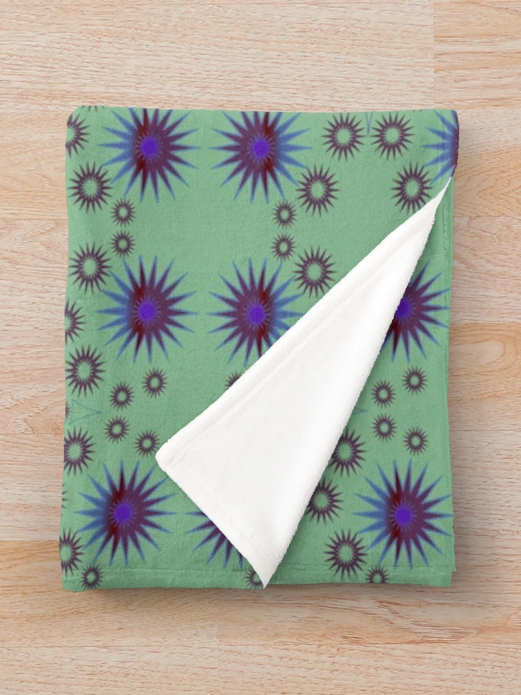 Thumbnail 3 of 6, Throw Blanket, Abstract Sun Shape Geometric Patterns Design 6 designed and sold by ClassyPatterns.