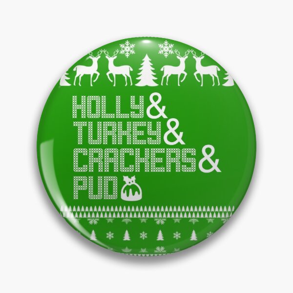Item preview, Holly and Turkey and Crackers and Pud (Christmas Sweater) designed and sold by David Bath.