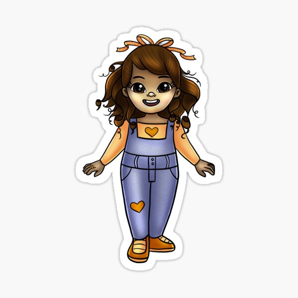 New Design Muslim Me Hijabi Cartoon - Orange Sticker