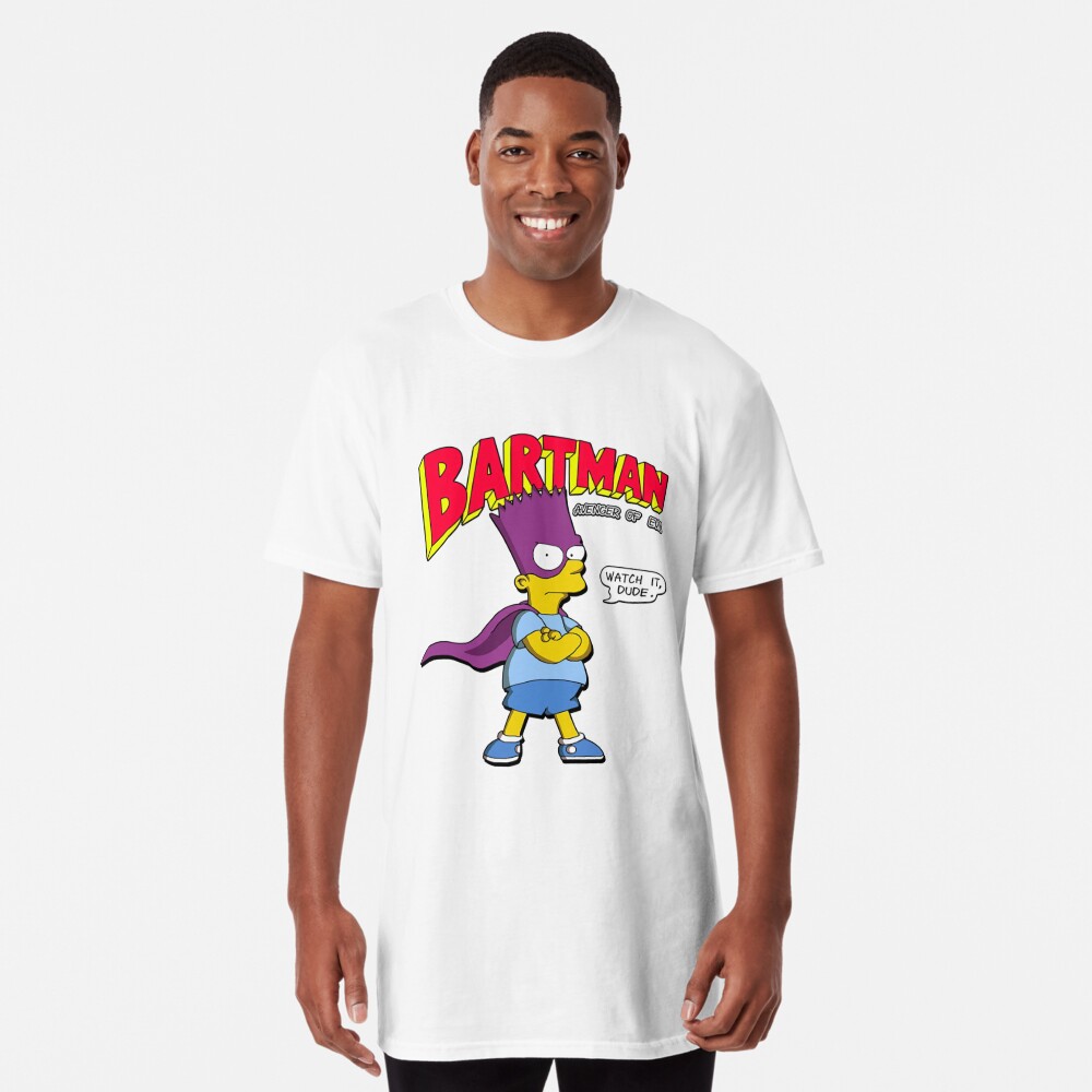  The Simpsons Bartman Hero Shot T-Shirt : Clothing, Shoes &  Jewelry