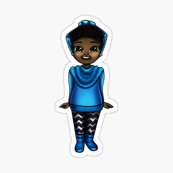 New Design Muslim Me Hijabi Cartoon - Blue Sticker
