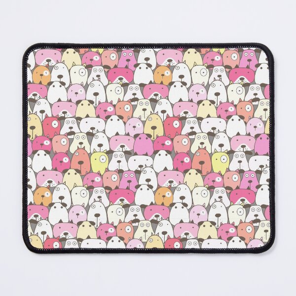 Item preview, Cute Multi Dog Print in Shades Of Pink designed and sold by cgroenewald.