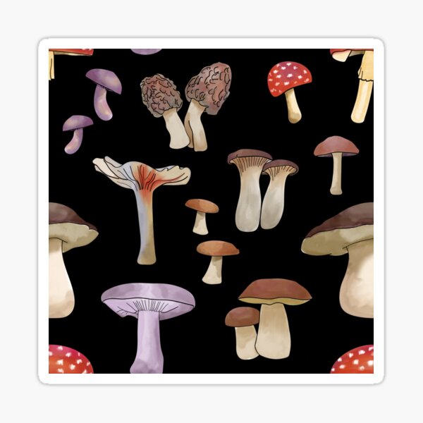 Mushrooms From the Wood Sticker