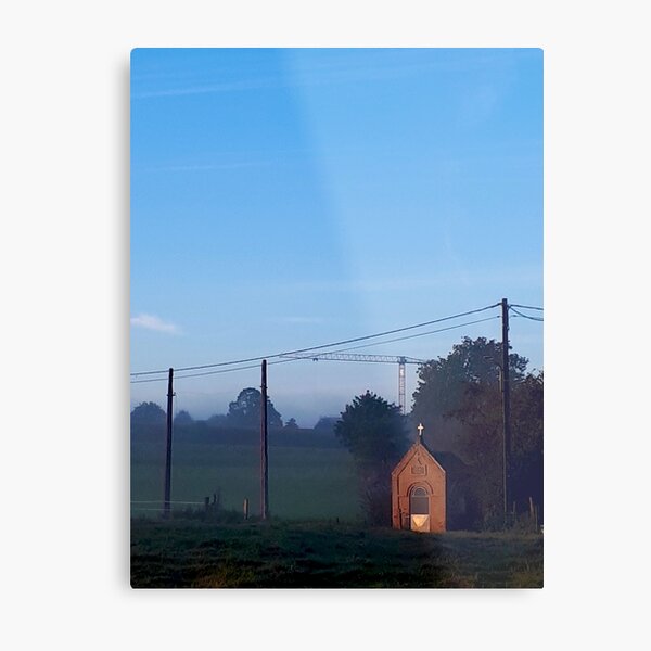 Item preview, Roadside Chapel in the Belgian Countryside Photographic Print designed and sold by thehswitch.
