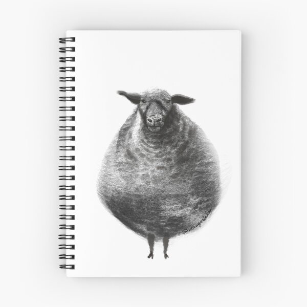 Item preview, Black cloudy sheep on white designed and sold by orangerinka.