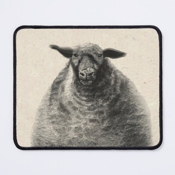 Item preview, Black cloudy sheep closeup designed and sold by orangerinka.