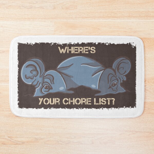 Item preview, Hippo cartoon, Where’s your chore list? designed and sold by DebbieJoyArt.