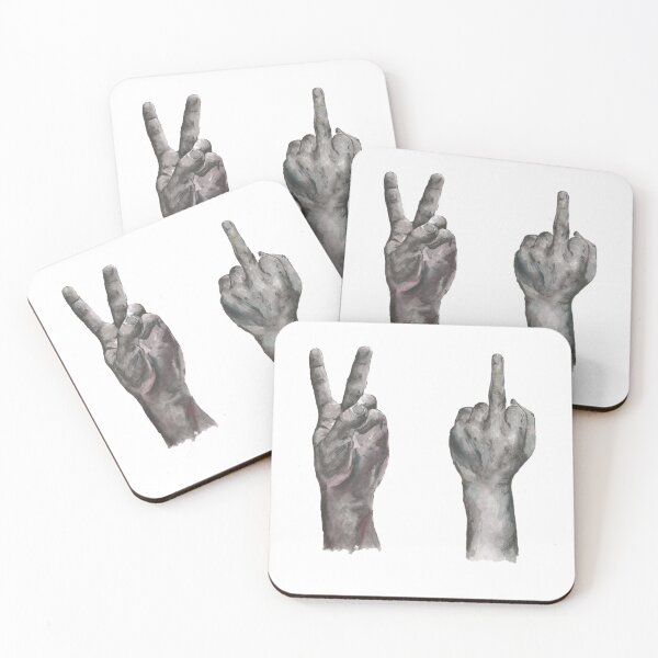 Item preview, Peace Sign, Middle Finger   designed and sold by OatsNPokess.