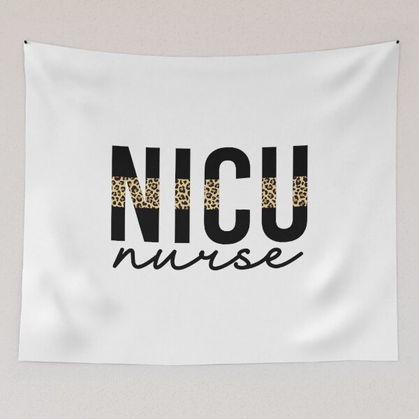 Item preview, NICU Nurse Cheetah print typography | Neonatal ICU Nursing | NICU Nurse appreciation gifts designed and sold by Violet Treasures.