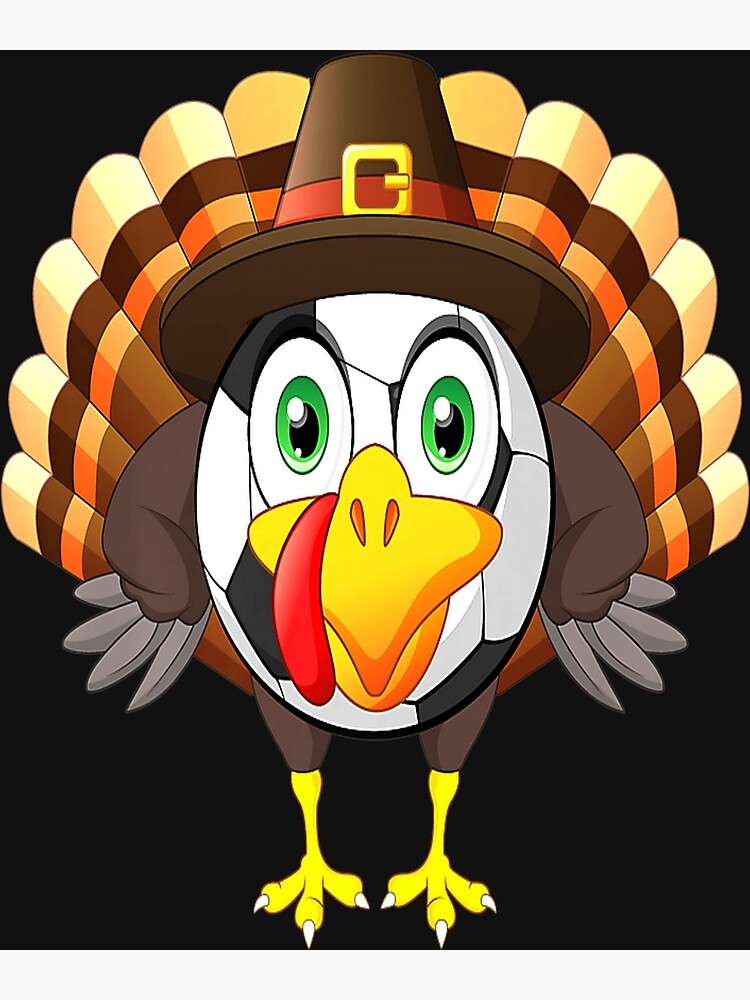 "Funny Family Thanksgiving Turkey Football Soccer Ball Sports Premium