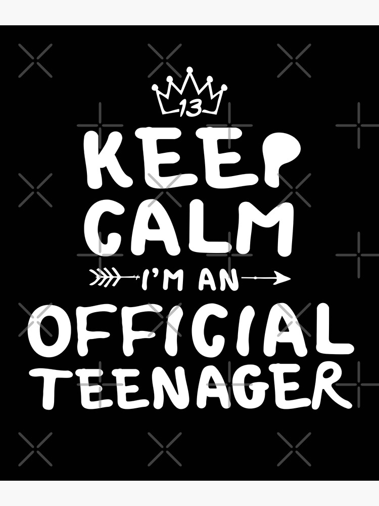 Keep Calm I'm Teenager regali compleanno ragazza 13 anni Maglietta :  : Moda