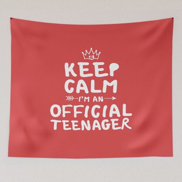 Item preview, Keep Calm I'm An Official Teenager 13th Birthday 13 yr old girl bday party gift  designed and sold by alenaz.
