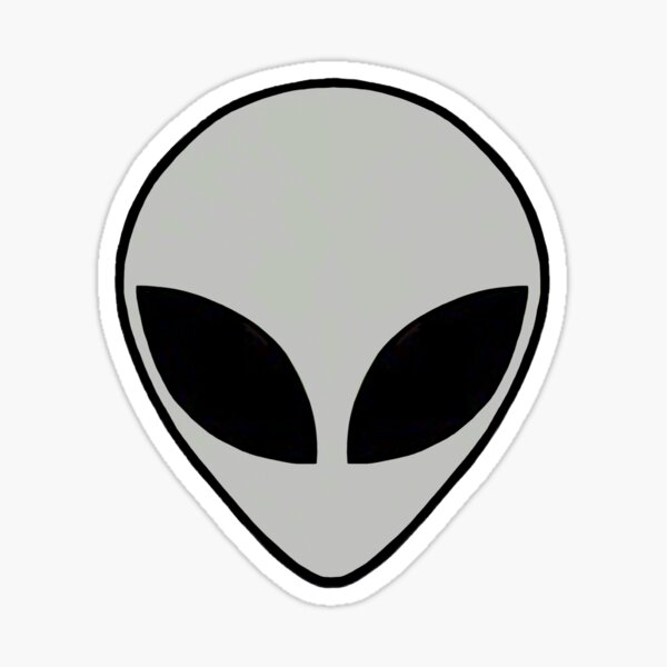 Grey Alien Logo Design Sticker For Sale By Teenthings Redbubble 9751