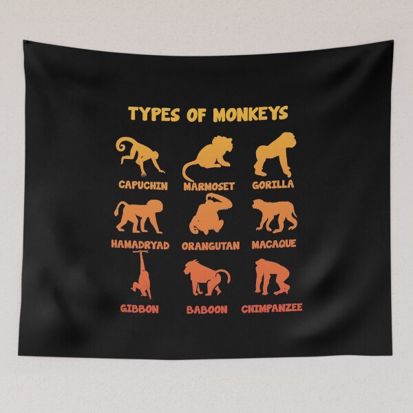 Item preview, 9 Types Of Monkeys Primatology. designed and sold by wtfbba.