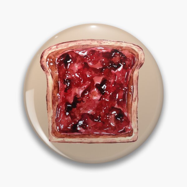 Item preview, PB&J Toast - Watercolour Illustration designed and sold by Pattokarts.