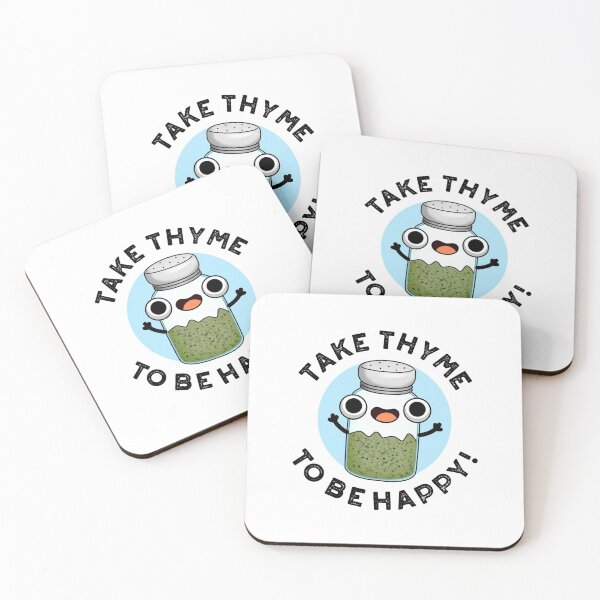 Item preview, Take Thyme To Be Happy Funny Herb Puns  designed and sold by punnybone.