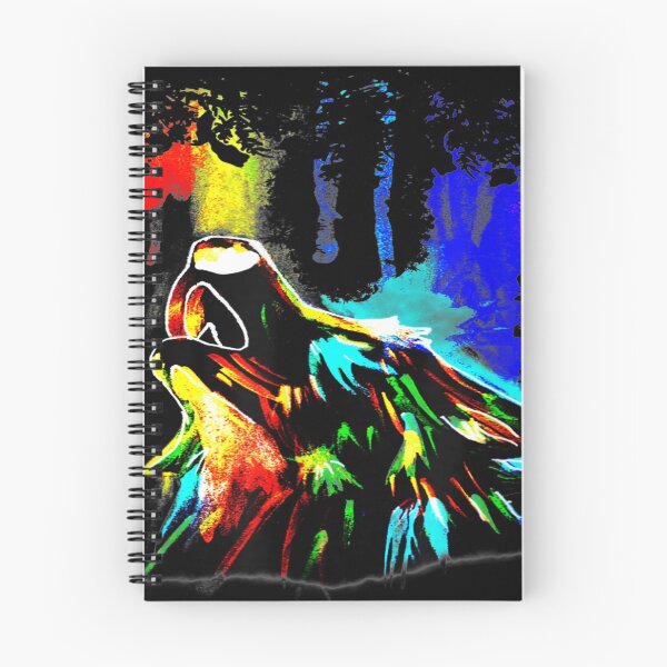 Item preview, Rainbow Colorful Neon Light Sky Howling Wolf Drawing Cute designed and sold by be-awesome-.