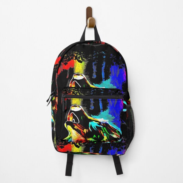 Item preview, Rainbow Colorful Neon Light Sky Howling Wolf Drawing Cute designed and sold by be-awesome-.