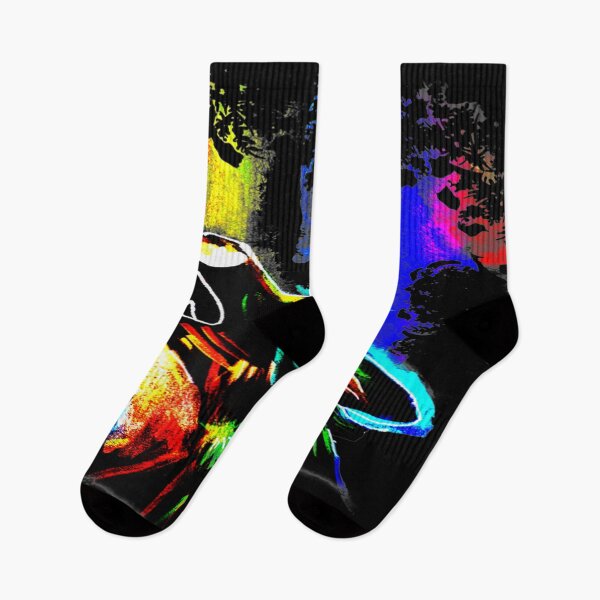 Item preview, Rainbow Colorful Neon Light Sky Howling Wolf Drawing Cute designed and sold by be-awesome-.