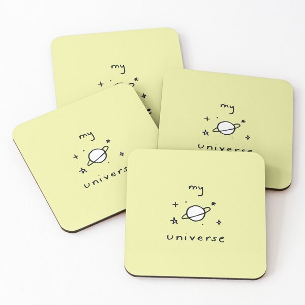 Item preview, My Universe Doodles Black Outline on Canary Yellow designed and sold by lineartdesigns.