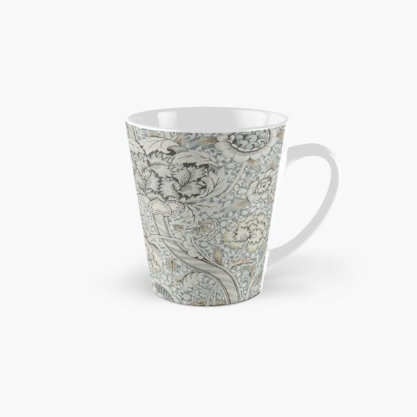 William Morris Wandle Grey Stone Vintage Floral Pattern Tall Mug