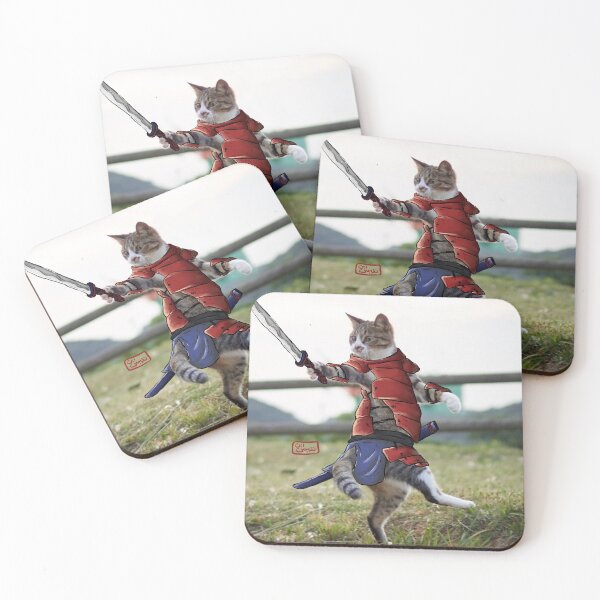 Item preview, neko samurai designed and sold by Ibnunafis.