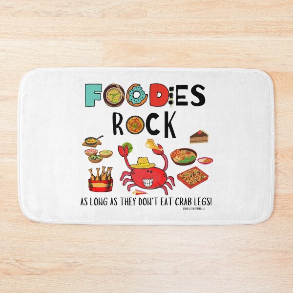 Item preview,  CUTE FUNNY CARTOON FUCHSIA RED PINK FOODIES ROCK “CRAB WITH UMBRELLA” designed and sold by EllieMonroe.