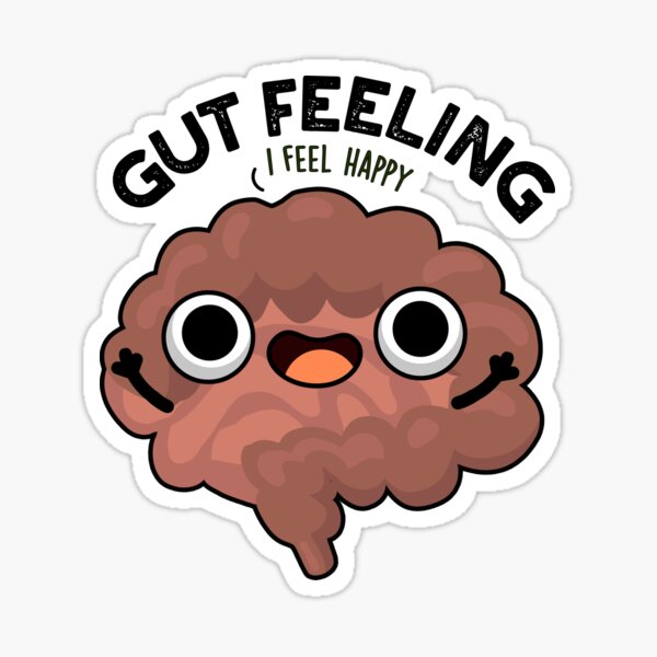 Item preview, Gut Feeling Funny Anatomy Intestine Puns designed and sold by punnybone.
