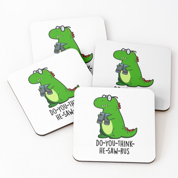 Item preview, Do-you-think-he-saw-rus Funny Dinosaur Puns  designed and sold by punnybone.