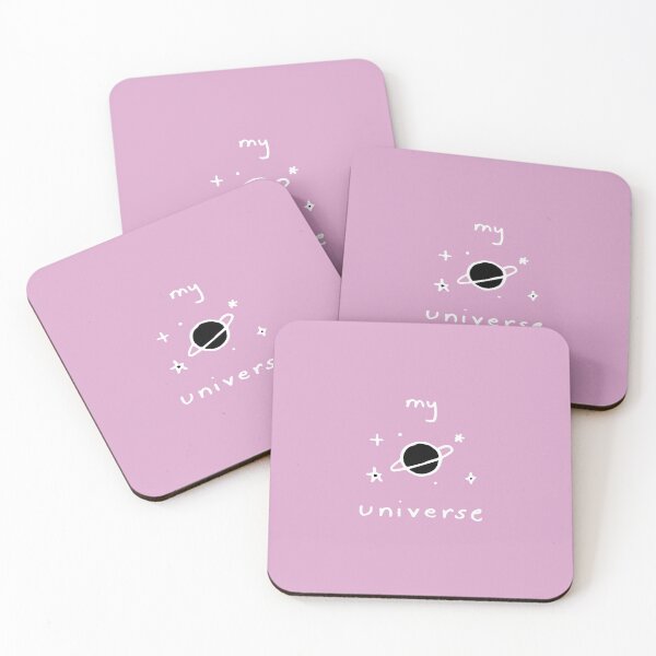 Artikelvorschau, My Universe Doodles White Outline on Pink entworfen und verkauft von lineartdesigns.