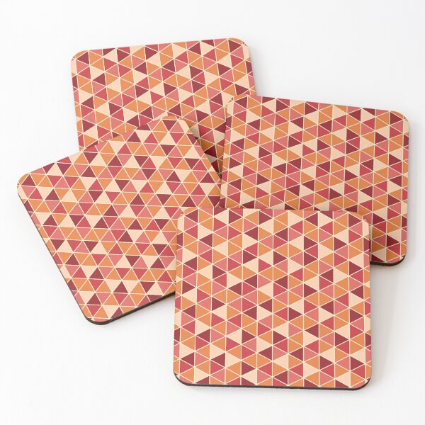 Item preview, Coral Pastel Triangle Pattern designed and sold by bubblyshades.