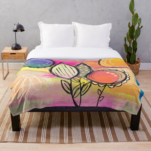 Item preview, Colorful Flowers Abstract Art designed and sold by Jules McCullough.