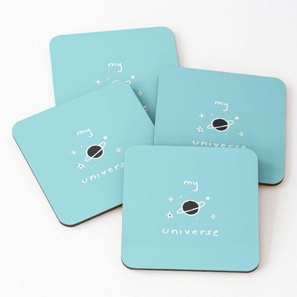 Item preview, My Universe Doodles White Outline on Teal designed and sold by lineartdesigns.
