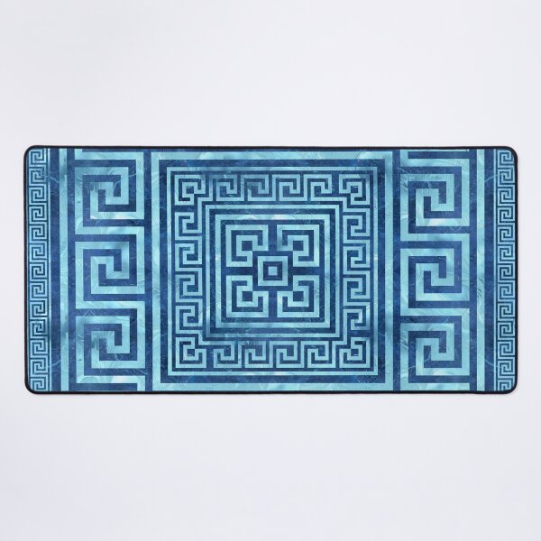Item preview, Greek Key Ornament - Greek Meander - Blue Marble designed and sold by k9printart.