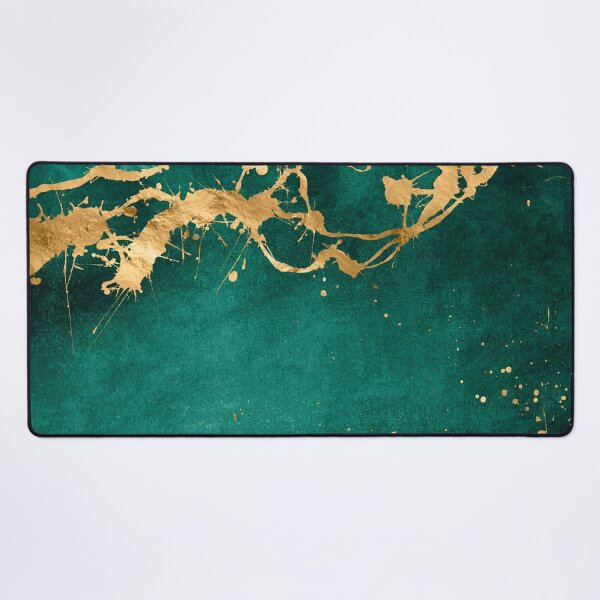 Item preview, Emerald Green and Gold abstract designed and sold by k9printart.