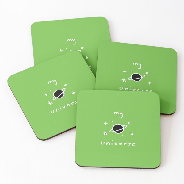 Artikelvorschau, My Universe Doodles White Outline on Green entworfen und verkauft von lineartdesigns.